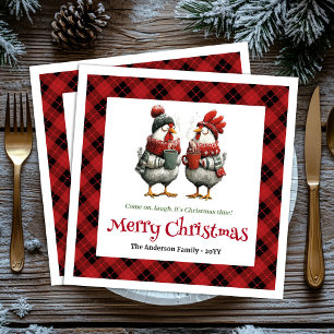 En Papier Serviette fantaisiste festive avec nom personnalis