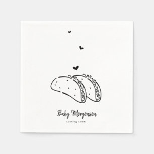 En Papier Serviette Fête Bébé Tacos
