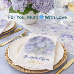 En Papier Serviette Fleurie Hydrangea pour toi Maman