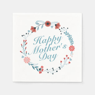 En Papier Serviette florale heureuse simple de guirlande du