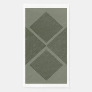 En Papier Serviette Géométrique Vert Mousse – Style Diamant