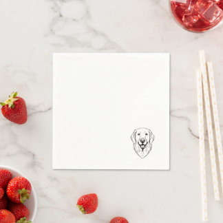 En Papier Serviette Golden Retriever