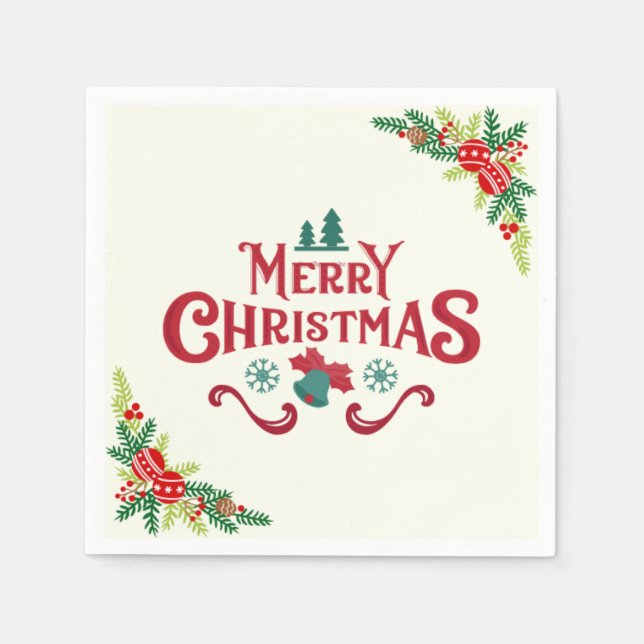 En Papier Serviette Joyeux Noël (Devant)