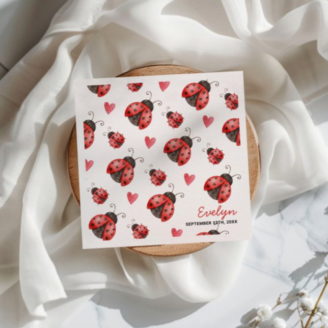 En Papier Serviette Lady Bug (Créateur téléchargé)
