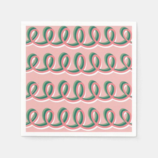En Papier Serviette Ligne de Boucles (Devant)