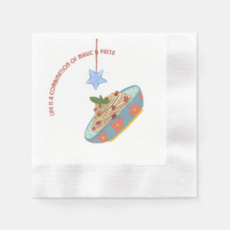 En Papier Serviette magique et pâtes