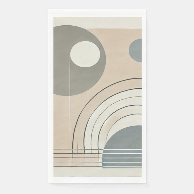 En Papier Serviette minimaliste Abstraite (Devant)