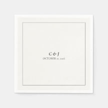 Serviette minimaliste moderne noir et blanc