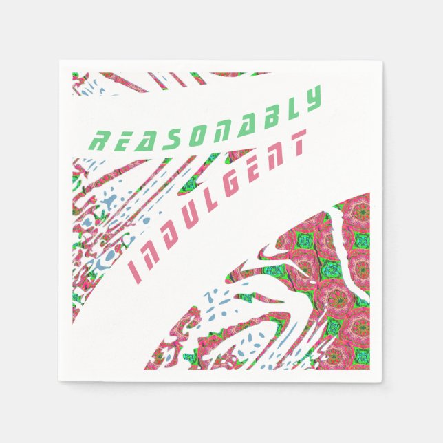 En Papier Serviette moderne colorée personnalisable (Devant)