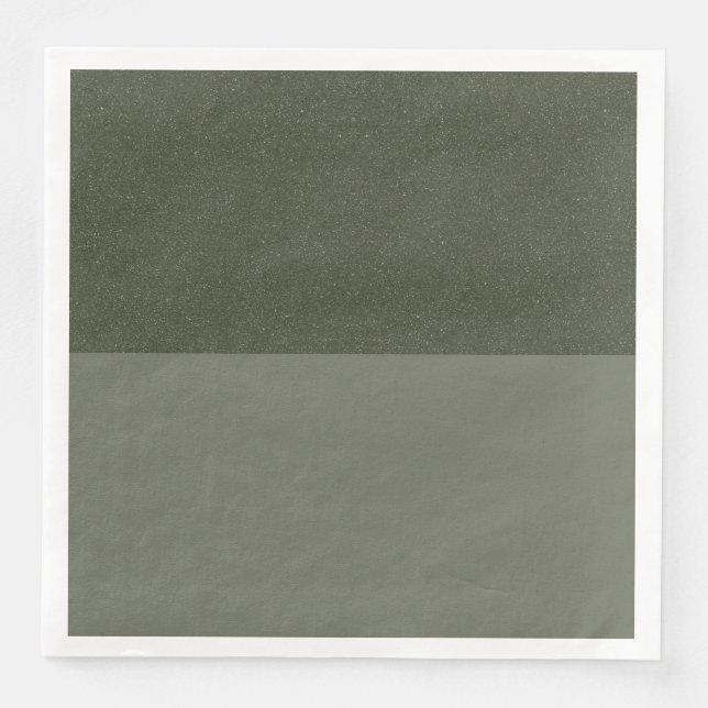 En Papier Serviette moderne Moss Green Split - Personnalisab (Devant)