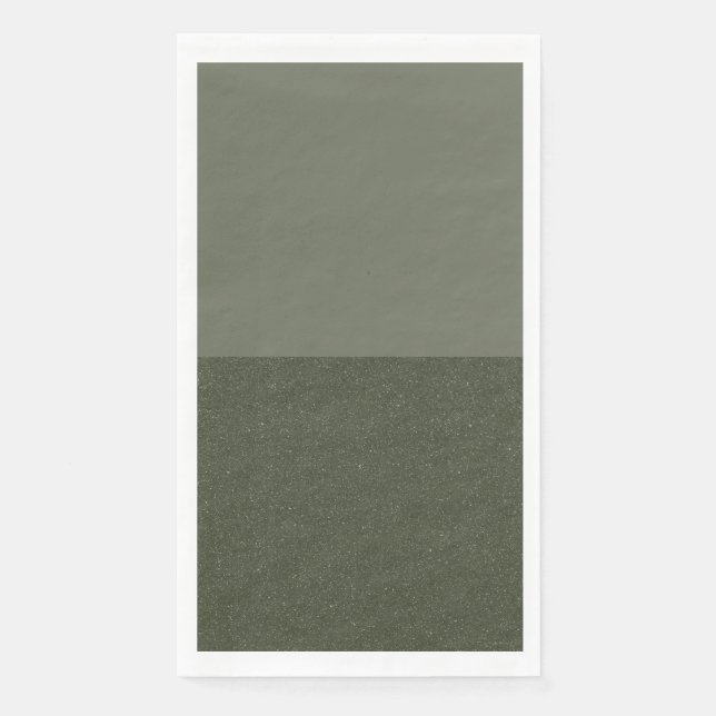 En Papier Serviette Moderne Vert Mousse 2 Tons – Personnalis (Devant)