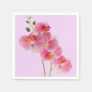 En Papier Serviette Orchidée Pastel
