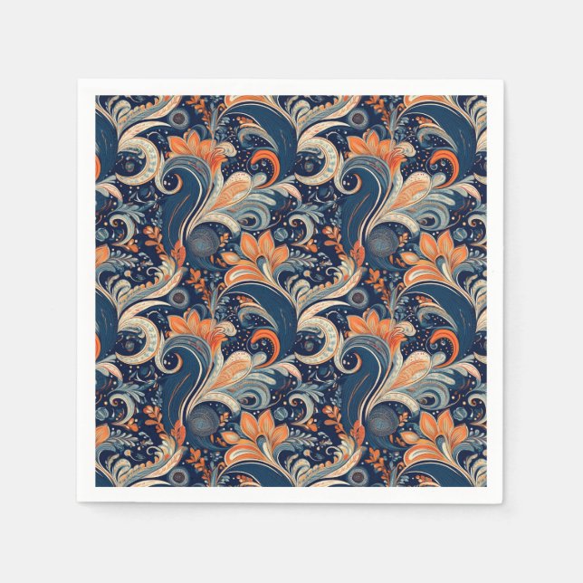 En Papier Serviette Paisley Chèvrefeuille (Devant)