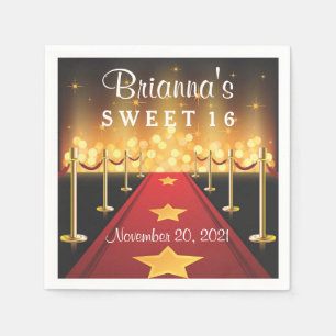 En Papier Serviette personnalisée du bonbon 16 de Hollywood