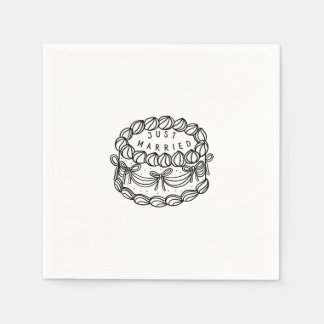 En Papier Serviette personnalisée - Marié - Gâteau Vintage