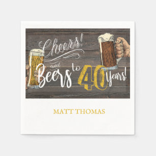 En Papier Serviette pour 40e anniversaire, décor de fête Che
