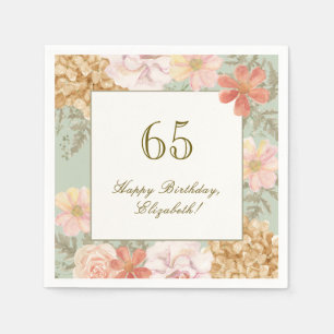 En Papier Serviette pour 65e anniversaire couleur automnale