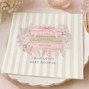 En Papier Serviette pour Baby Shower A New Chapter Begins