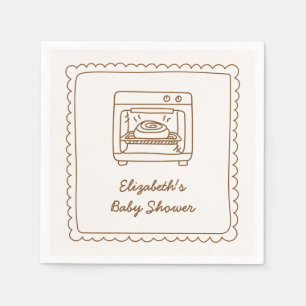 En Papier Serviette pour Baby Shower Bun in the Oven