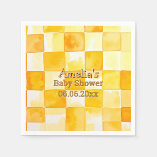 En Papier Serviette pour Baby Shower Citron Jaune Ensoleillé