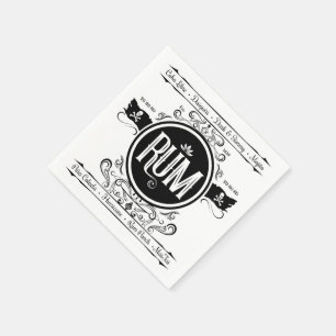 En Papier Serviette pour cocktail au rhum