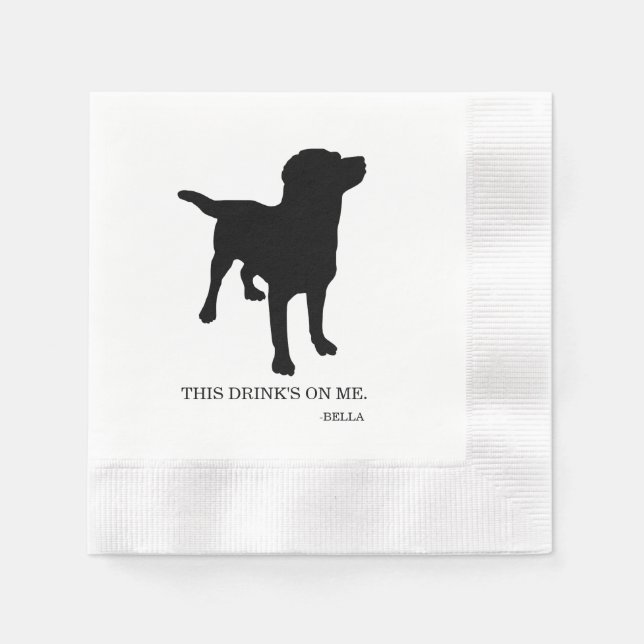 En Papier Serviette pour cocktail pour amateurs d'animaux de (Devant)