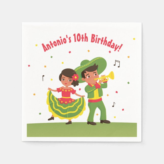 En Papier Serviette pour fête d'anniversaire des enfants his (Devant)