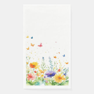 En Papier Serviette pour invités papillon de jardin floral p