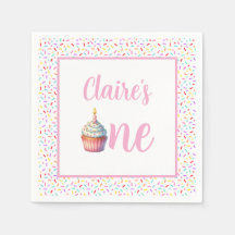 Serviette pour le 1er anniversaire de Sweet One