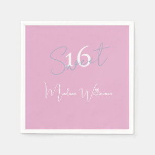 En Papier Serviette Rose Bleue Moderne Minimaliste pour les 