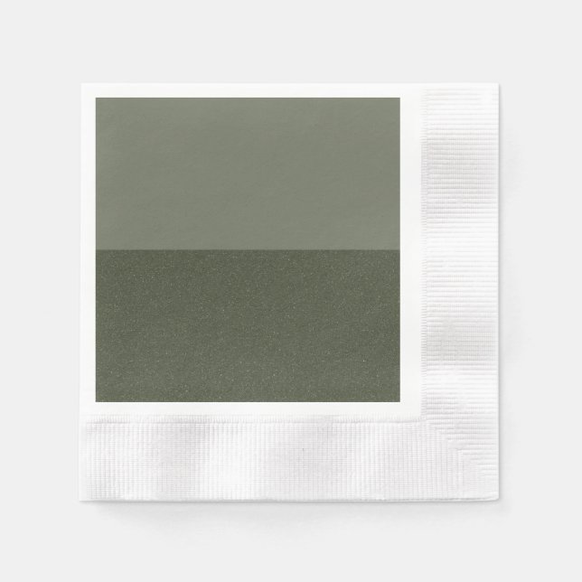 En Papier Serviette Split Moss Green Party - Personnalisable (Devant)