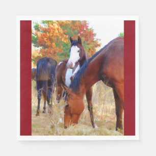 En Papier Serviette standard de déjeuner de cheval