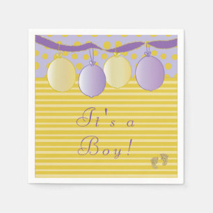 En Papier Serviette standard pour Baby Shower "Baby Gold Foo