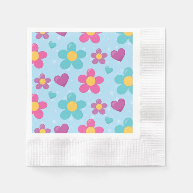 En Papier Serviette Star-Dusted Blooms (Devant)