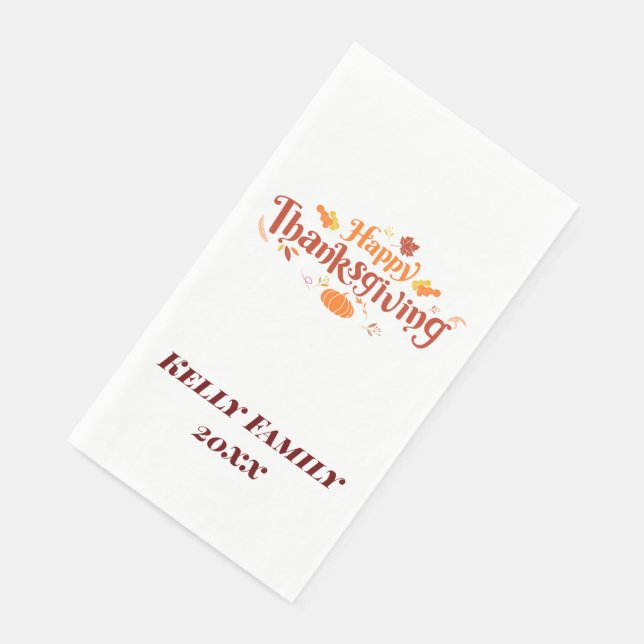 En Papier Serviette Thanksgiving Sur Mesure (Coin)