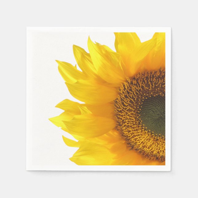 En Papier serviette tournesol jaune (Devant)