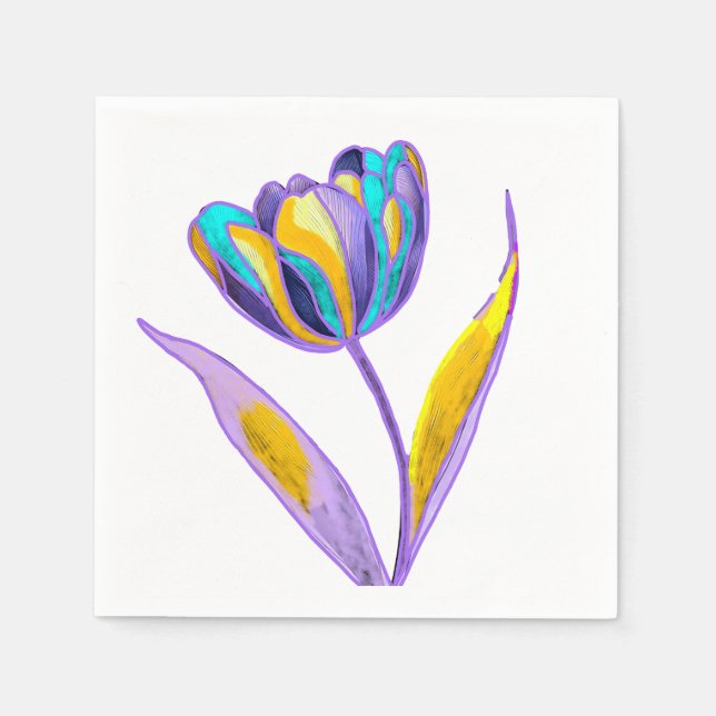 En Papier Serviette Tulipe (Devant)