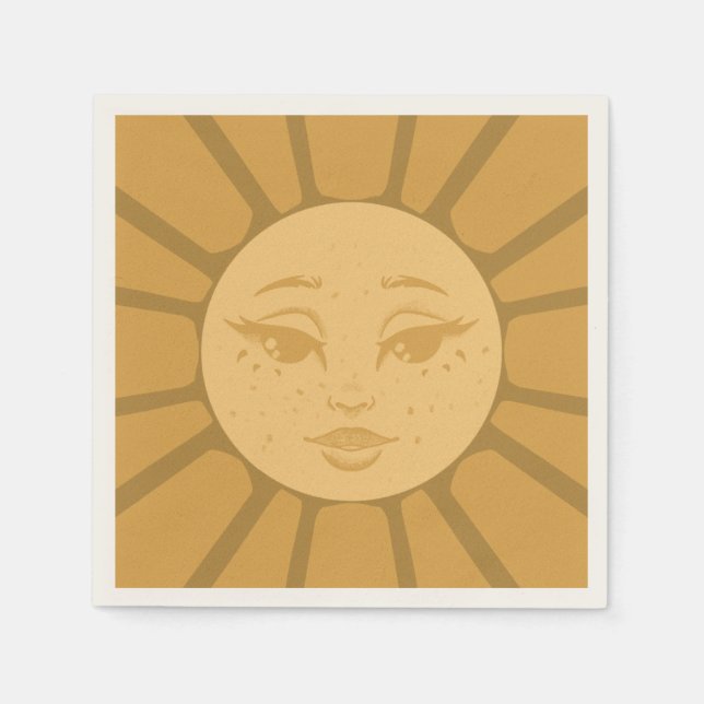 En Papier Serviette Vintage Sun (Devant)