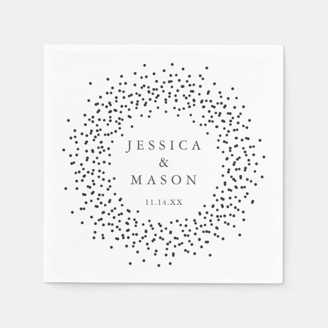 En Papier Serviettes Mariages modernes - Cocktail Serviette (Devant)