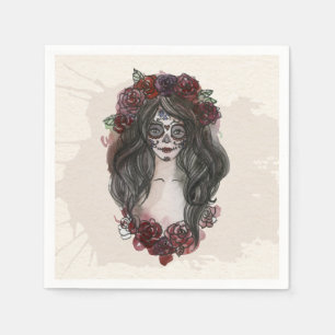 En Papier Simple Dia de los Muertos   Serviette de table