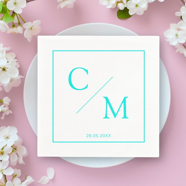 En Papier Simple et élégante serviette monogramme (Personalized simple elegant monogram napkin)