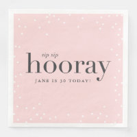 sip sip hooray fête d'anniversaire serviette