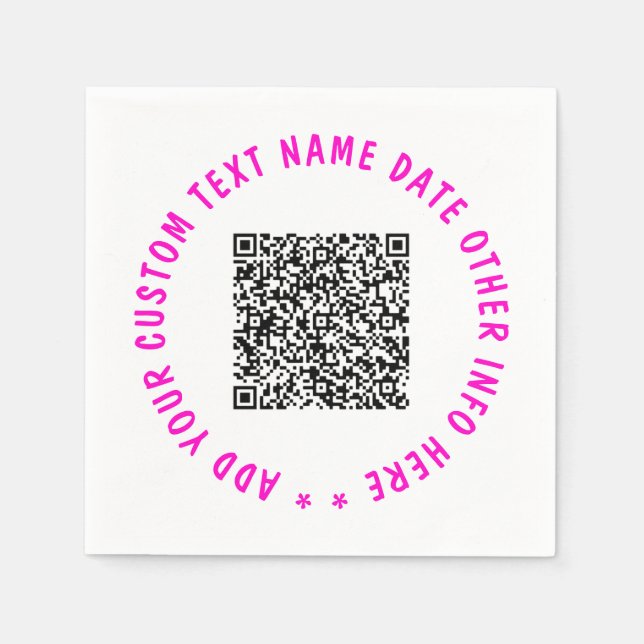 En Papier Téléchargez votre exemple de code QR sur serviette (Devant)