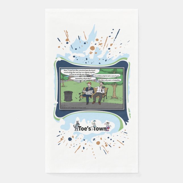 En Papier Trampoline | Serviette pour invité de la Fête des  (Devant)
