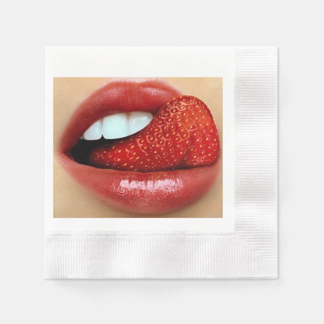 EN PAPIER UNE SERVIETTE SEXY POUR LES LÈVRES ! (Devant)