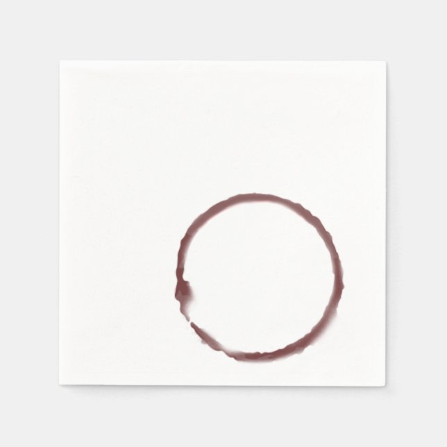 En Papier Vin rouge taché de la serviette (Devant)