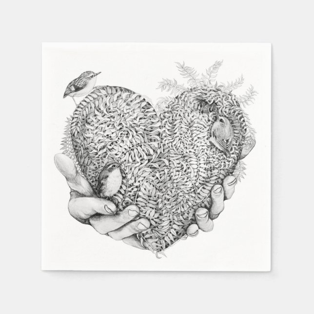 En Papier Vous tenez ma serviette du Coeur (Devant)