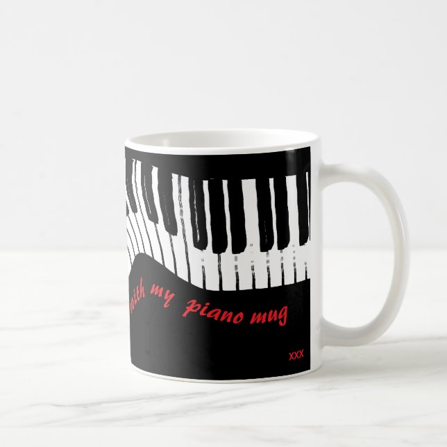 En parfaite harmonie – mug de café design piano (Droite)