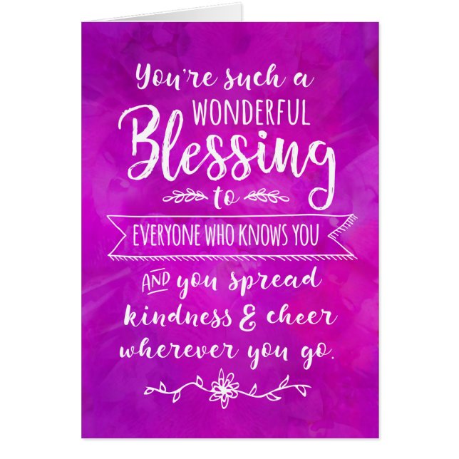 En pensant à vous, vous êtes une Bénédiction merve (Devant)