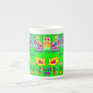 En Porcelaine Design d'art vert clair sur une tasse de porcelain